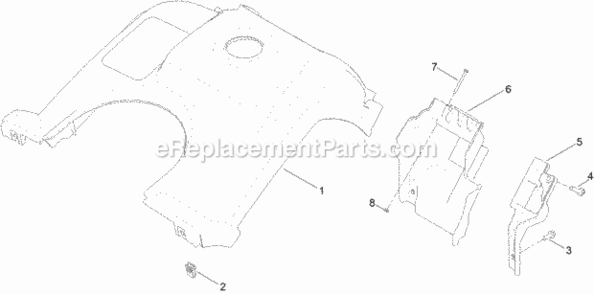 Part Location Diagram of 127-5970 Toro Shroud Asm