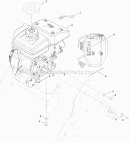 Part Location Diagram of 121-4231 Toro Engine-Lc156Fds