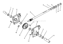 24" Auger Gearcase Assembly Diagram and Parts List for 38500 8000001-8999999 - 1988 Toro Snow Blower