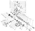 Transmission Assembly Diagram and Parts List for 38510 2000001-2999999 - 1992 Toro Snow Blower