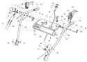 Handle Assembly Diagram and Parts List for 38510 9000001-9999999 - 1989 Toro Snow Blower