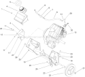 Engine and Frame Assembly Diagram and Parts List for 38515 250000001-250999999 - 2005 Toro Snow Blower