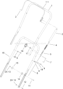 Handle Assembly Diagram and Parts List for 38515 270000001-270010000 - 2007 Toro Snow Blower