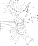 Chute Assembly Diagram and Parts List for 38515 290000001-290999999 - 2009 Toro Snow Blower