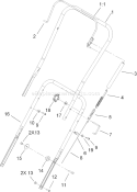 Handle Assembly Diagram and Parts List for 38515 280000001-280999999 - 2008 Toro Snow Blower