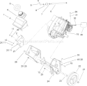 Engine, Gas Tank and Frame Assembly Diagram and Parts List for 38515 280000001-280999999 - 2008 Toro Snow Blower