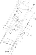 Handle Assembly Diagram and Parts List for 38517 260000001-260010000 - 2006 Toro Snow Blower