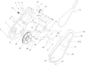 Impeller Drive Assembly Diagram and Parts List for 38518 270000001-270010000 - 2007 Toro Snow Blower