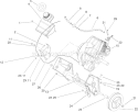 Engine and Frame Assembly Diagram and Parts List for 38517 250000001-250999999 - 2005 Toro Snow Blower