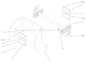 Impeller Assembly Diagram and Parts List for 38517 230000001-230999999 - 2003 Toro Snow Blower