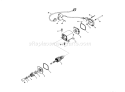 Electric Starter Motor Diagram and Parts List for 38543 0000001-0999999 - 1990 Toro Snow Blower