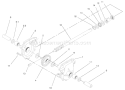 Auger Gearcase Assembly Diagram and Parts List for 38543 220000001-220999999 - 2002 Toro Snow Blower