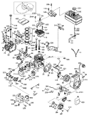 Engine Diagram and Parts List for 38543 220000001-220999999 - 2002 Toro Snow Blower