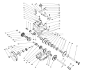 Transmission Assembly Diagram and Parts List for 38540 3900001-3999999 - 1993 Toro Snow Blower