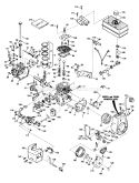 Engine Diagram and Parts List for 38540 3900001-3999999 - 1993 Toro Snow Blower