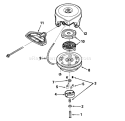 Rewind Starter Diagram and Parts List for 38540 3900001-3999999 - 1993 Toro Snow Blower