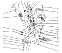 Traction Linkage Assembly Diagram and Parts List for 38540 3900001-3999999 - 1993 Toro Snow Blower