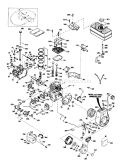 Engine Diagram and Parts List for 38540 4900001-4999999 - 1994 Toro Snow Blower