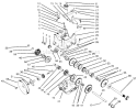 Transmission Assembly Diagram and Parts List for 38540 6900001-6999999 - 1996 Toro Snow Blower