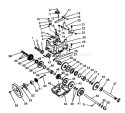 Transmission Assembly Diagram and Parts List for 38543 8000001-8999999 - 1988 Toro Snow Blower
