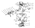 Engine Assembly Diagram and Parts List for 38543 8000001-8999999 - 1988 Toro Snow Blower