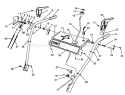 Handle Assembly Diagram and Parts List for 38543 8000001-8999999 - 1988 Toro Snow Blower