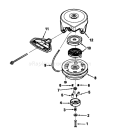 Rewind Starter Diagram and Parts List for 38543 8000001-8999999 - 1988 Toro Snow Blower