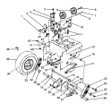 Traction Drive Assembly Diagram and Parts List for 38543 8000001-8999999 - 1988 Toro Snow Blower