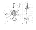 Carburetor Diagram and Parts List for 38540 8900001-8999999 - 1998 Toro Snow Blower