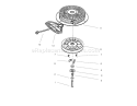 Recoil Starter Diagram and Parts List for 38540 8900001-8999999 - 1998 Toro Snow Blower