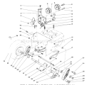 Traction Drive Assembly Diagram and Parts List for 38540 9000001-9999999 - 1989 Toro Snow Blower