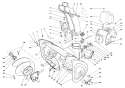 Housing and Chute Assembly Diagram and Parts List for 38540 9000001-9999999 - 1989 Toro Snow Blower