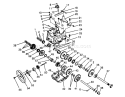 Transmission Assembly Diagram and Parts List for 38545 8000001-8999999 - 1988 Toro Snow Blower