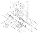 Traction Gearcase Assembly Diagram and Parts List for 38547 200000001-200999999 - 2000 Toro Snow Blower