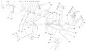 Handle And Control Assembly Diagram and Parts List for 38547 200000001-200999999 - 2000 Toro Snow Blower