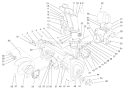Housing And Engine Frame Assembly Diagram and Parts List for 38547 200000001-200999999 - 2000 Toro Snow Blower