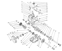 Transmission Assembly Diagram and Parts List for 38555 59000001-59999999 - 1995 Toro Snow Blower