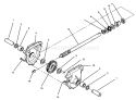28" Auger Gearcase Assembly Diagram and Parts List for 38555 69000001-69999999 - 1996 Toro Snow Blower