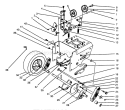 Traction Drive Assembly Diagram and Parts List for 38555 69000001-69999999 - 1996 Toro Snow Blower