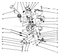 Traction Linkage Assembly Diagram and Parts List for 38556 6900001-6999999 - 1996 Toro Snow Blower