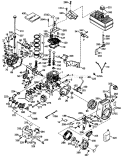 Engine Diagram and Parts List for 38556 6900001-6999999 - 1996 Toro Snow Blower