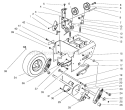 Traction Drive Assembly Diagram and Parts List for 38555 790000001-799999999 - 1997 Toro Snow Blower