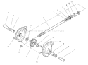 28" Auger Gearcase Assembly Diagram and Parts List for 38556 8900001-8999999 - 1998 Toro Snow Blower