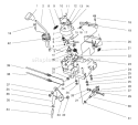 Traction Linkage Assembly Diagram and Parts List for 38556 8900001-8999999 - 1998 Toro Snow Blower