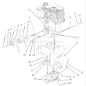 Engine and Transmission Assembly Diagram and Parts List for 38559 240000001-240999999 - 2004 Toro Snow Blower