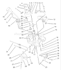 Power Shift Control Assembly Diagram and Parts List for 38559 240000001-240999999 - 2004 Toro Snow Blower