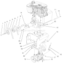 Engine & Transmission Drive Assembly Diagram and Parts List for 38558 99000001-99999999 - 1999 Toro Snow Blower