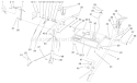 Handle And Control Assembly Diagram and Parts List for 38560 200000001-200999999 - 2000 Toro Snow Blower
