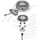 Recoil Starter Diagram and Parts List for 38559 220000001-220999999 - 2002 Toro Snow Blower