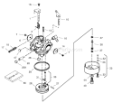 Carburetor Diagram and Parts List for 38559 220000001-220999999 - 2002 Toro Snow Blower